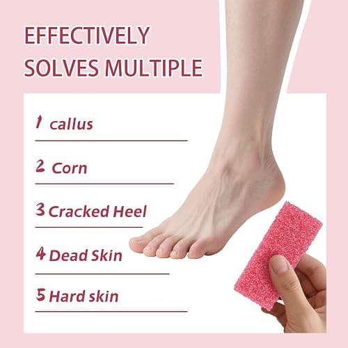 NOVAL Pumice Stone for Feet Scrubber Dead Skin Disposable Foot Pumice Foot Callus Remover Pedicure Tools Pink Pumice Sponge Nail Salon Home Use,40 PCS thumbnail 3
