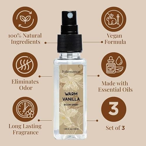Folkulture Fall Room Spray, Autumn Spice, Odor Eliminators Set of 3-5.1 Oz | Room Fresheners Spray for Living Rooms, Home, Bathrooms with Natural Essential Oils, Fall Scents, Air Fresheners thumbnail 3
