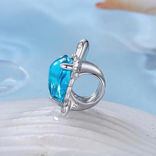 💙 WOSTU 925 Sterling Silver Owl Turtle Seashell Firefly Cat Animal Beach Charms fit Charm Bracelet Birthday Jewelry Gift for Women thumbnail 5