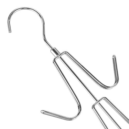 TOPIA HANGER Purse Hanger Organizer for Closet, 2-Pack Handbag Organizer Hanger, 360°Swivel Metal Purse Hooks, Bag Rack, Belt Organizer, Tie Rack, Scarf Hanger, Bag Storage Organizer, Silver thumbnail 8