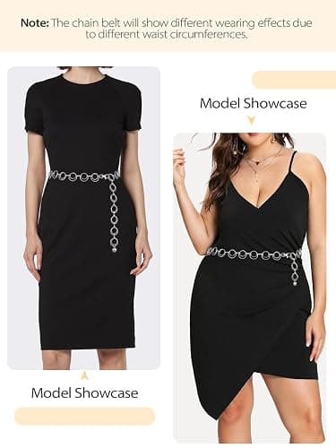 FIORETTO Chain Belt for Women Metal Waist Chain Fashion Multilayer Chain Belts for Dress thumbnail 4