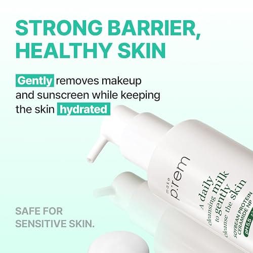 MAKE P:REM Safe Me. Relief Moisture Cleansing Milk, 3.38 fl.oz. (Refill) | Hydrating Face Wash, Gentle Milk Cleanser for Sensitive Skin with Soy Protein, Korean Face Wash thumbnail 4