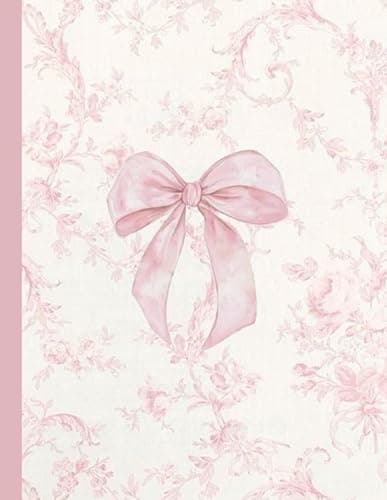 Coquette Pink Bow Journal Notebook – Aesthetic Ruled Notebook for Girls & Teens | 8.5” x 11” Soft Matte Cover, 120 Lined Pages | Cute Pastel School Supplies, Diary, or Writing Journal - Image 1