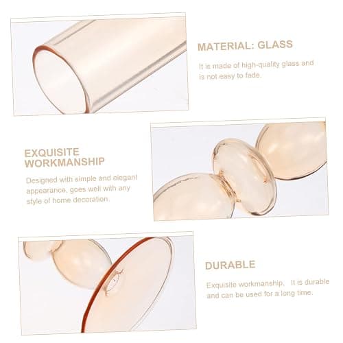 ULTNICE 1 Pc Romantic Retro Candle Holder Glass Candlesticks Home Candle Holder Dinner Candlestick Desktop Decor Champagne AG29UEJ21716W9T9N 26.5x9cm thumbnail 9
