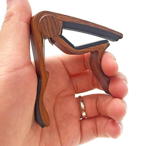 WINGO Guitar Capo for Acoustic and Electric Guitars - Rosewood Color with 5 Picks thumbnail 7