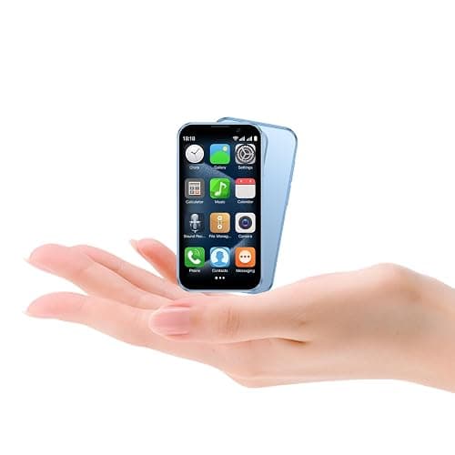 Leemoosa Mini Intelligent Unlocking Phone 3-Inch High-Definition Touch Screen 3G Android Dual Card Dual Standby Face ID Small Smartphone Suitable for Students and Children (2GB+16GB) (Blue) - Image 1