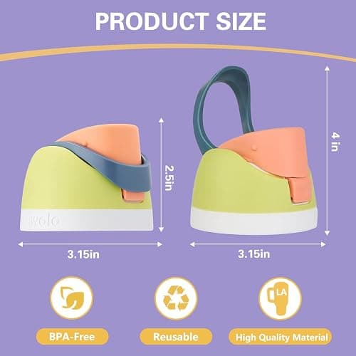 Replacement Lid for Owala Freesip, Compatible with Owala Cup 16oz 24oz 32oz 40oz, Leakproof One Button Replacement Cap for Top Accessories, BPA Free thumbnail 2