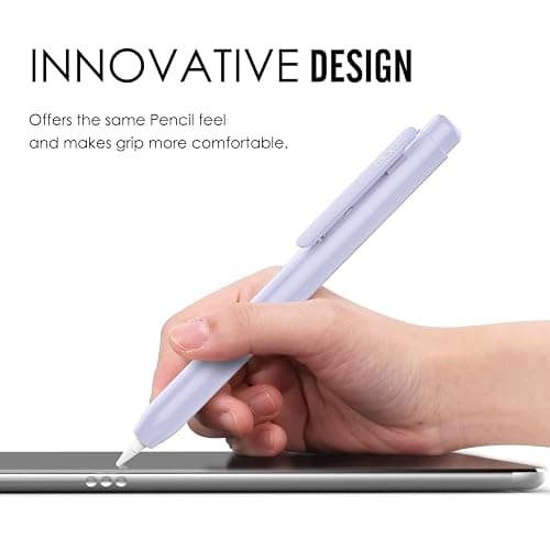 MoKo Holder Case Fit Apple Pencil 1st Gen, Retractable Tip Cap Fit New iPad 10th Gen 2022, iPad 9th Gen 2021, iPad 8th Gen 2020, iPad 6th 9.7 2018, iPad mini 5th Gen Pencil Case Pencil, Taro Purple thumbnail 7