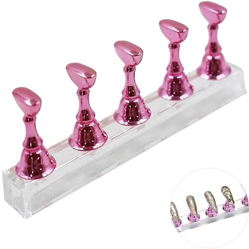 Acrylic Nail Display Stand, Nail Holder Magnetic Nail Tip Practice Stand Nail Tip Holders Base Professional Nail Tools for DIY Nail Salon and Practice Manicure - Image 1
