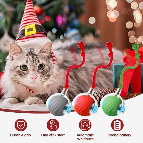 QITELL 2026 New Interactive Cat Toys for Indoor Cats, Kitten Toys to Relieve Boredom for Indoor Cats (Red) thumbnail 6