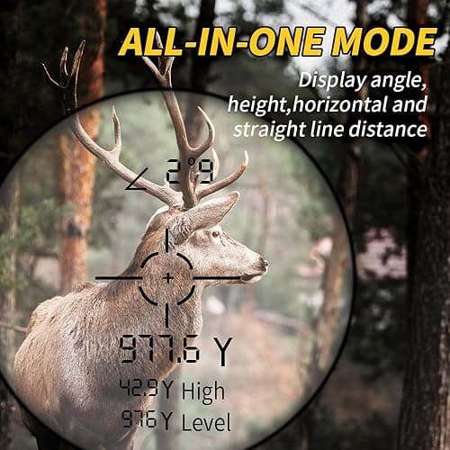 REVASRI Hunting Laser Rangefinder with Rechargeable Battery 1000 Yards Hunting Range Finder with Target Acquisition Technology Easy-to-Use Clear Accurate Rangefinders for Hunters thumbnail 3