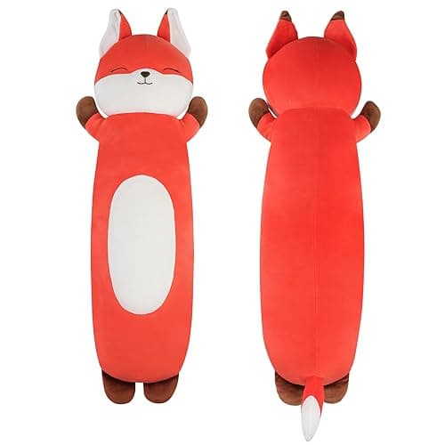Dalmao 22 inch Orange Fox Stuffed Animal, Soft Long Pillow Doll, Cute Fox Plush Hugging Pillow Plushies Toy Gift for Kids, Boys Birthday,Valentine - Fox - 22 inch