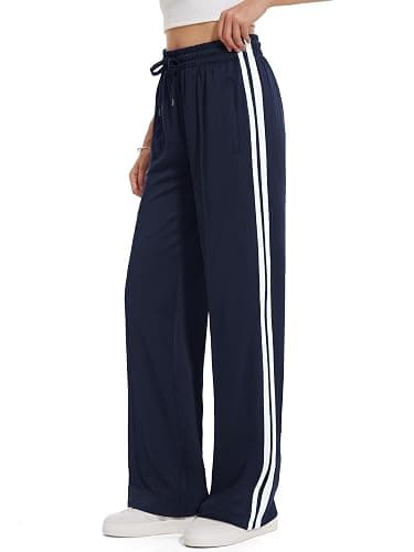 Tapata Women's 28/30/32/34 Inseam Track Pants Loose Straight Leg Jogging Sweatpants Warm-Up Sports Athletic Running - Image 1