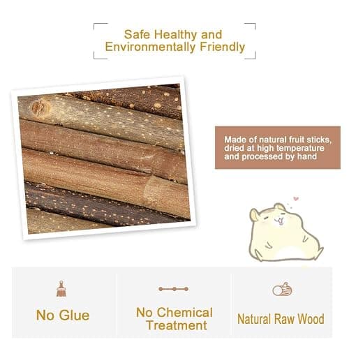Pont Bois Hamster, Cachette Tortue Échelle en Bois Reptile Cachette Maison Clôture Pont pour Reptile Lézard Tortue Hérisson Petit Animal Chew Toy (Moyen) thumbnail 2