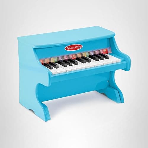 Melissa & Doug Learn-to-Play Piano with 25 Keys and Color-Coded Songbook - Blue thumbnail 10
