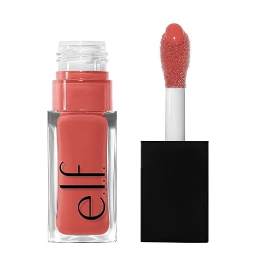 e.l.f. Glow Reviver Lip Oil, Nourishing Tinted Lip Oil For A High-shine Finish, Infused With Jojoba Oil, Vegan & Cruelty-free, It's Giving Guava - It's Giving Guava - 0.25 Fl Oz (Pack of 1)