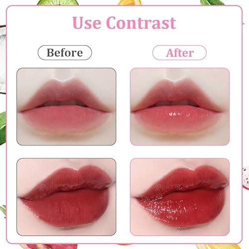 AOOWU 6 Pcs Hydrating Lip Oil Set, Fruit-Flavored Plumping Lip Oil, Long Lasting Lip Glow Balm Lip Care, Transparent Moisturizing No-Sticky Lip Gloss(Peaches,Orange,Avocado,Strawberry,Grape,Cherry)8ML thumbnail 6