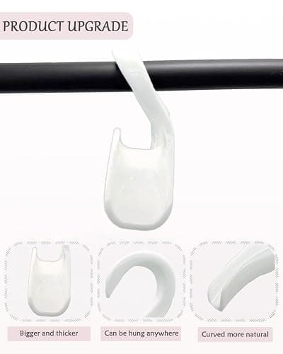 SEEBRIDER Bag Hanger for Closet, Purse Holder White Backpack Hanger Hook for Organizer Storage Purses Tote Bag Backpacks Handbags(10 Pack) thumbnail 7