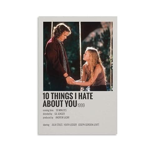 ENYPOLIS 10 Things I Hate About You Posters & Prints on Canvas Wall Art Poster for Room Decor Unframe 12x18inch(30x45cm) - 10 Things I Hate About You - Image 1