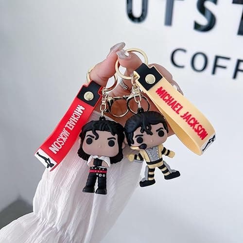 Xingbiyou 4 Stück Anime Jackson Schlüsselanhänger Set,Persönlichkeit und Niedlichkeit Auto Schlüsselanhänger Tasche Anhänger thumbnail 4