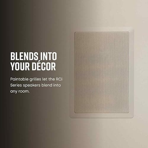 Polk Audio RC65i 2-Way Premium in-Wall 6.5 Speakers, Rectangular Indoor Speakers, Set of 2 Perfect for Damp and Humid Indoor Placement - Bath, Kitchen, Covered Porches (White, Paintable Grille) thumbnail 3