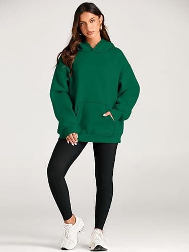Trendy Queen Womens Oversized Hoodies Fleece Sweatshirts Fall Fashion 2025 Pullover Sweaters Winter Clothes - Green - Medium thumbnail 5