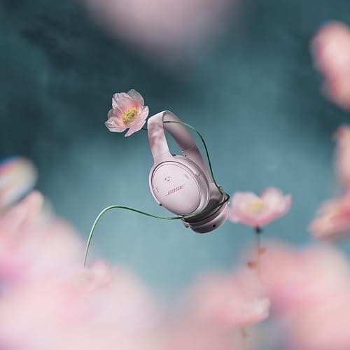 Bose QuietComfort Headphones - Wireless Bluetooth Headphones, Active Over Ear Noise Cancelling and Mic, USB-C Charging, Deep Bass, Up to 24 Hours of Playtime, Petal Pink - Limited Edition Color thumbnail 6