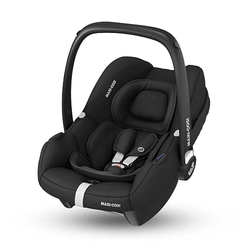 Maxi-Cosi CabrioFix i-Size, Baby Car Seat, 0–12 Months, Max. 12kg, Lightweight Car Seat Newborn (3.2kg), Large Sun Canopy, Extra Padded Seat, Fits most Maxi-Cosi Pushchairs, Essential Black - Image 1