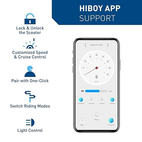 Hiboy S2 Series/MAX Pro/Titan Series Electric Scooter, 350-2000W Motor, 8.5-11" Tires, 17-80 Miles Range E Scooter, 19-31 Mph Folding Commuter Electric Scooter for Adults thumbnail 8