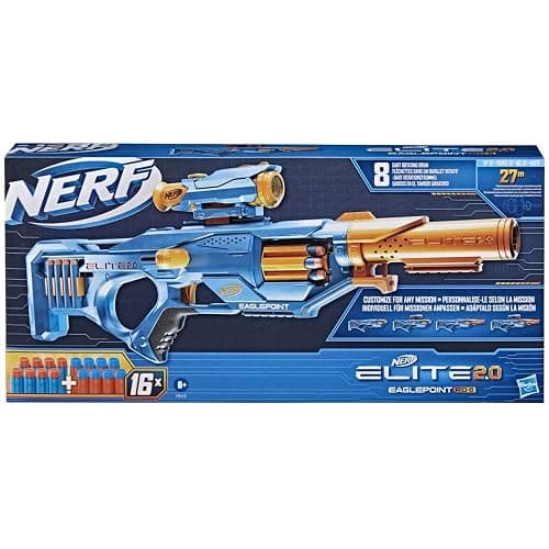 Hasbro Nerf Elite 2.0 Eaglepoint RD-8 Water Blaster, Super Soakers for Kids, 16-Dart Capacity, Travel Outdoor Summer Toys, Fun for Ages 8+ thumbnail 4