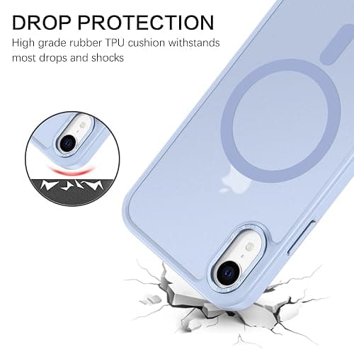 BENTOBEN Case for iPhone XR Case, [Compatible with MagSafe] Slim Translucent Matte Magnetic Shockproof Protective Anti Slip Women Men Cover Case for iPhone XR 6.1", Light Blue thumbnail 2
