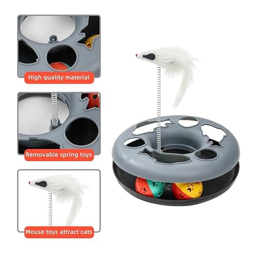 TSEB4TEP Cat Tunnel, Indoor Cat Toy, Roller Track Cat Toy, Collapsible S-Shaped Play Tube, 10.5 Inch Diameter Maze Cats House for Cats, Puppies, Rabbits, Ferrets Set thumbnail 5