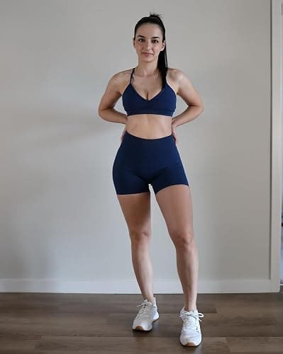 AUROLA Influence Workout Shorts for Women,2.5 3.5 4.5 5.5 6.5 No Roll Up Squat Proof Scrunch Seamless Compression Gym Short thumbnail 2