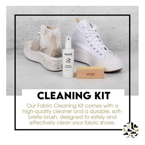 Shoe Clinic Fabric Cleaning Kit | For Shoes, Boots, Sneakers, & More | Includes Fabric Cleaner & Brush thumbnail 3