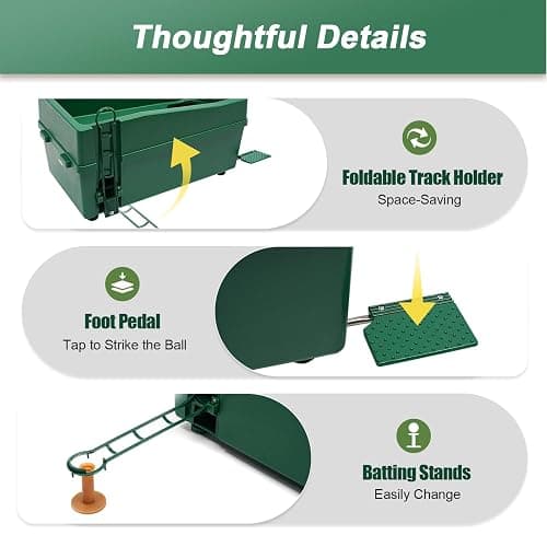 Ab Automatic Golf Tee Machine, 100 Balls Golf Ball Dispenser Golfs Practicing Training Pitching Machine Portable Required Practice Hitting Aid with Foot Pedal for Driving Ranges Sports Gaming Clubs thumbnail 7