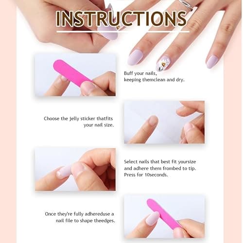 60Pcs White French Tip Press on Nails & Press on Toenails Set, Square Press on Nails Medium Fake Nails French False Toenails Full Cover Stick on Nails for Women Manicure Kit thumbnail 6