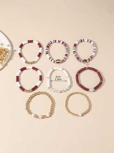 Artlunar Game Day Football Charm Bracelet: Stackable Sports Jewelry for Moms & Dads - Perfect for Football Fans thumbnail 4