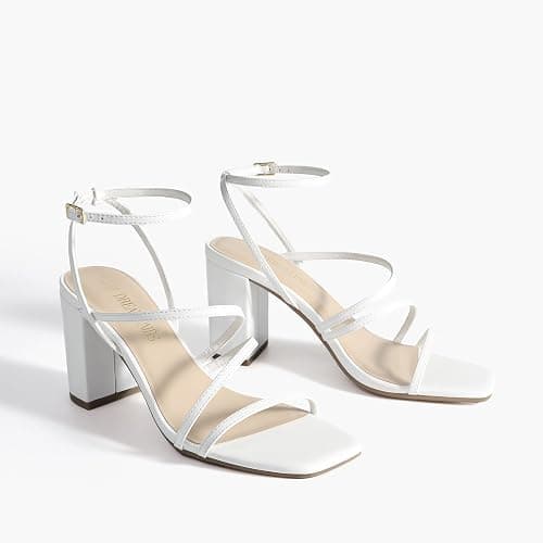 DREAM PAIRS Women's Heels Chunky Block Strappy Square Open Toe Ankle Buckle Heeled Sandals Wedding Party Dress Shoes Indie thumbnail 5
