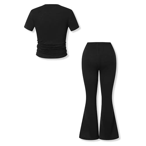 Afsmlys Tween Girls Clothes T-Shirt Top + Pants 2pcs Outfit Set Teen Girl Spring Summer Clothing, Size 7-16 Years thumbnail 7