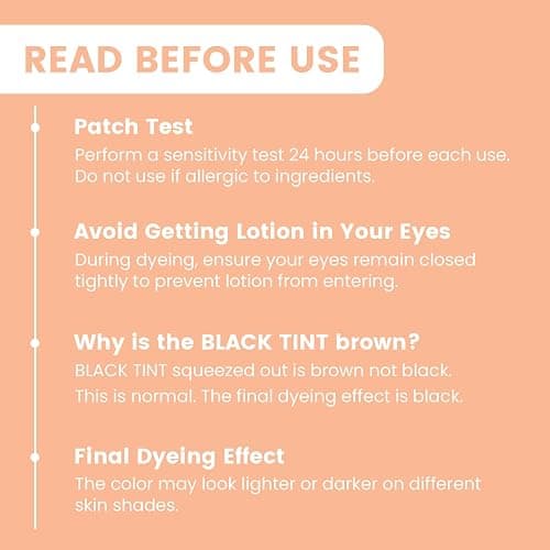 Lomansa Lash Color Kit, Black Eyelash Color Kit with Natural Results, 8 ml | Temporary Color for Eyebrows Lashes Easy Use for Salon and Home thumbnail 8