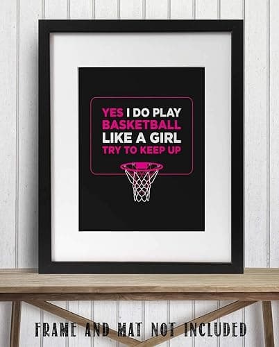 AMERICAN LUXURY GIFTS Funny Basketball Quotes - Sarcastic Typography Wall Art - Girls Bedroom & Gym Decor - 8x10 Unframed Print thumbnail 7