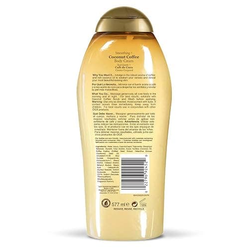 OGX Smoothing + Coconut Coffee Body Cream 19.5 oz thumbnail 2