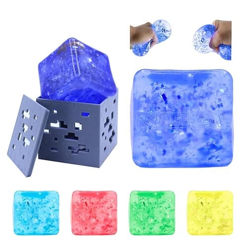 Just Toys – Minecraft Jelly SquishMe Blind Box Cube | Gold Sword or Pickaxe Inside - Image 1