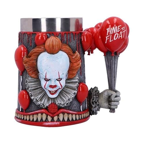 Nemesis Now IT Pennywise Clown Tankard, Hand-Painted Resin, Time to Float, Horror Movie Merchandise, Red Balloons Handle, 15.5cm thumbnail 5