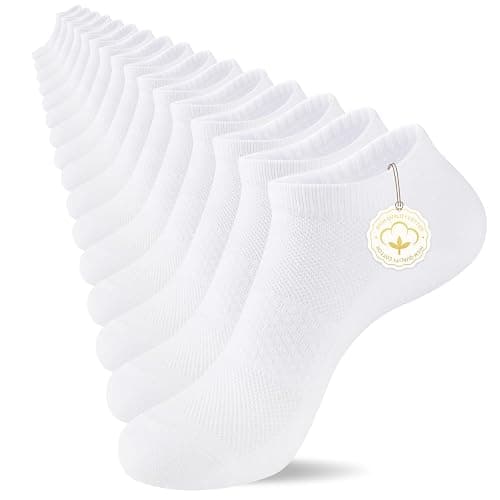 eallco 8 Pairs Womens Ankle Cotton Socks Low Cut Running Thin Short Breathable Sport Casual Socks - Image 1