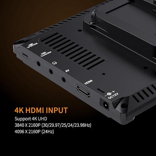 FEELWORLD FW759 7 Inch DSLR Camera Field Monitor HD Video Assist Slim IPS 1280x800 4K HDMI 1080p with Sunshade thumbnail 4