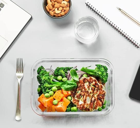 30 Pieces Glass Food Storage Containers  - Microwave, Oven, Freezer and Dishwasher Friendly (White) thumbnail 2