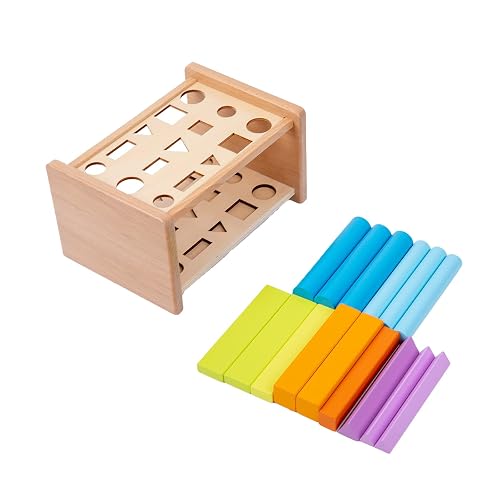 Montessori Shape Matching Toys - Wooden Shape Sorting Toys for 1-3 Years Old Children - Educational Toy for Preschoolers thumbnail 8