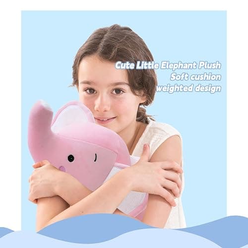 CSVBTRF Weighted Stuffed Animal, 4.2 lbs 23" Elephant Plush Hugging Pillow for Kids Gift - Elephant Stuffed Animals thumbnail 5