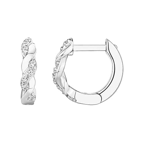 PAVOI 14K Gold Plated 925 Sterling Silver Post Cubic Zirconia Huggie Earrings | Small Gold Hoop Earrings for Women | CZ Stud Cuff Earring - Image 1